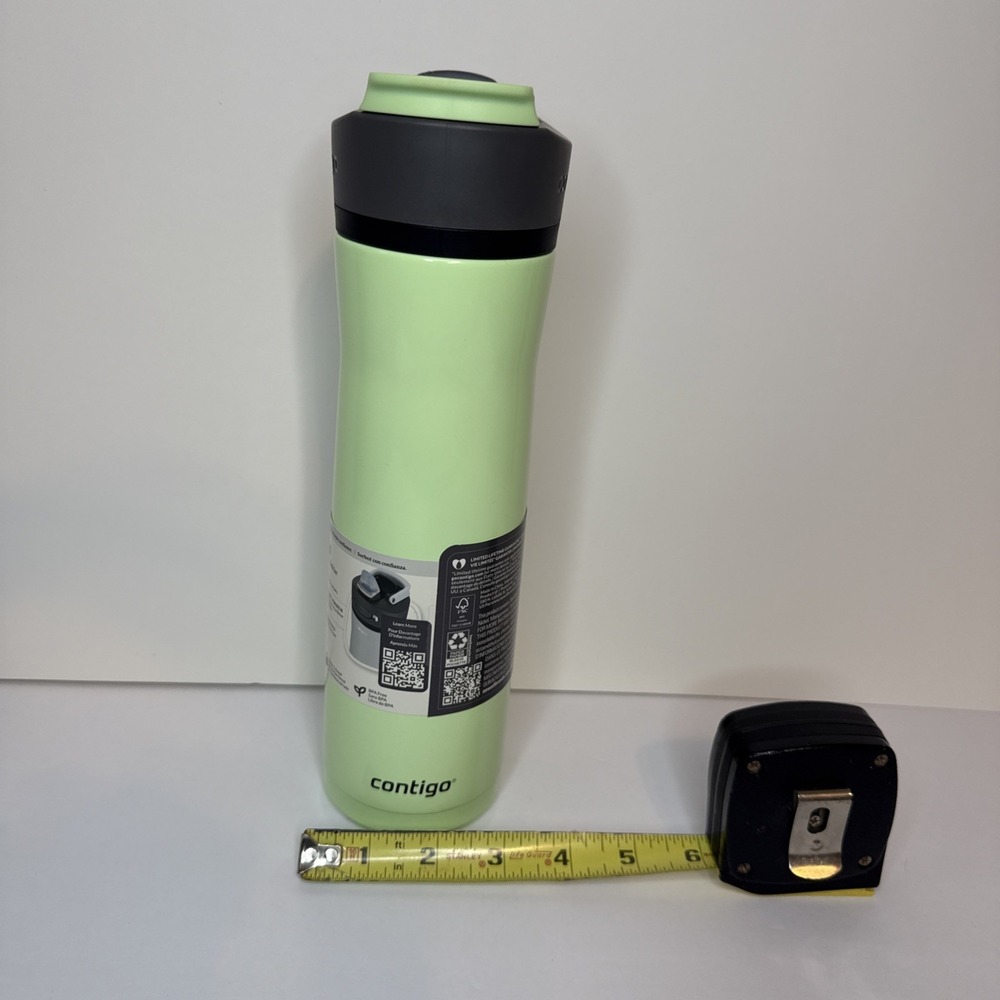 Contigo 24 oz. Ashland Chill Insulated Stainless Steel Water Bottle Green NEW - Picture 13 of 16